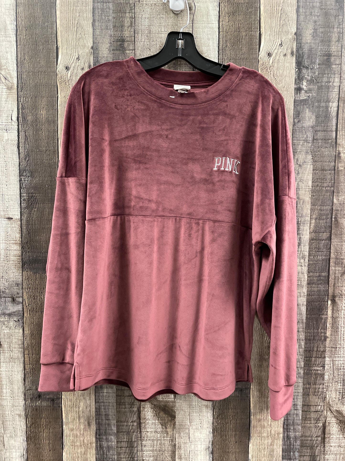 Sweatshirt Crewneck By Pink In Maroon, Size: Xs