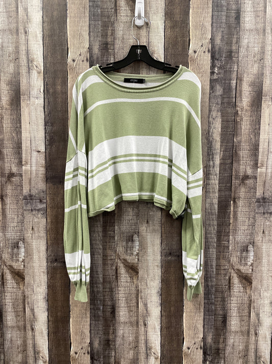 Top Long Sleeve By Cme In Green & White, Size: Xxl