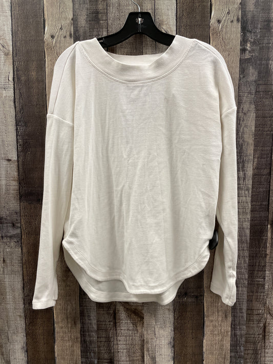 Top Long Sleeve By Athleta In Cream, Size: S