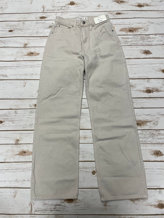 Jeans Straight By Abercrombie And Fitch In Beige, Size: 0