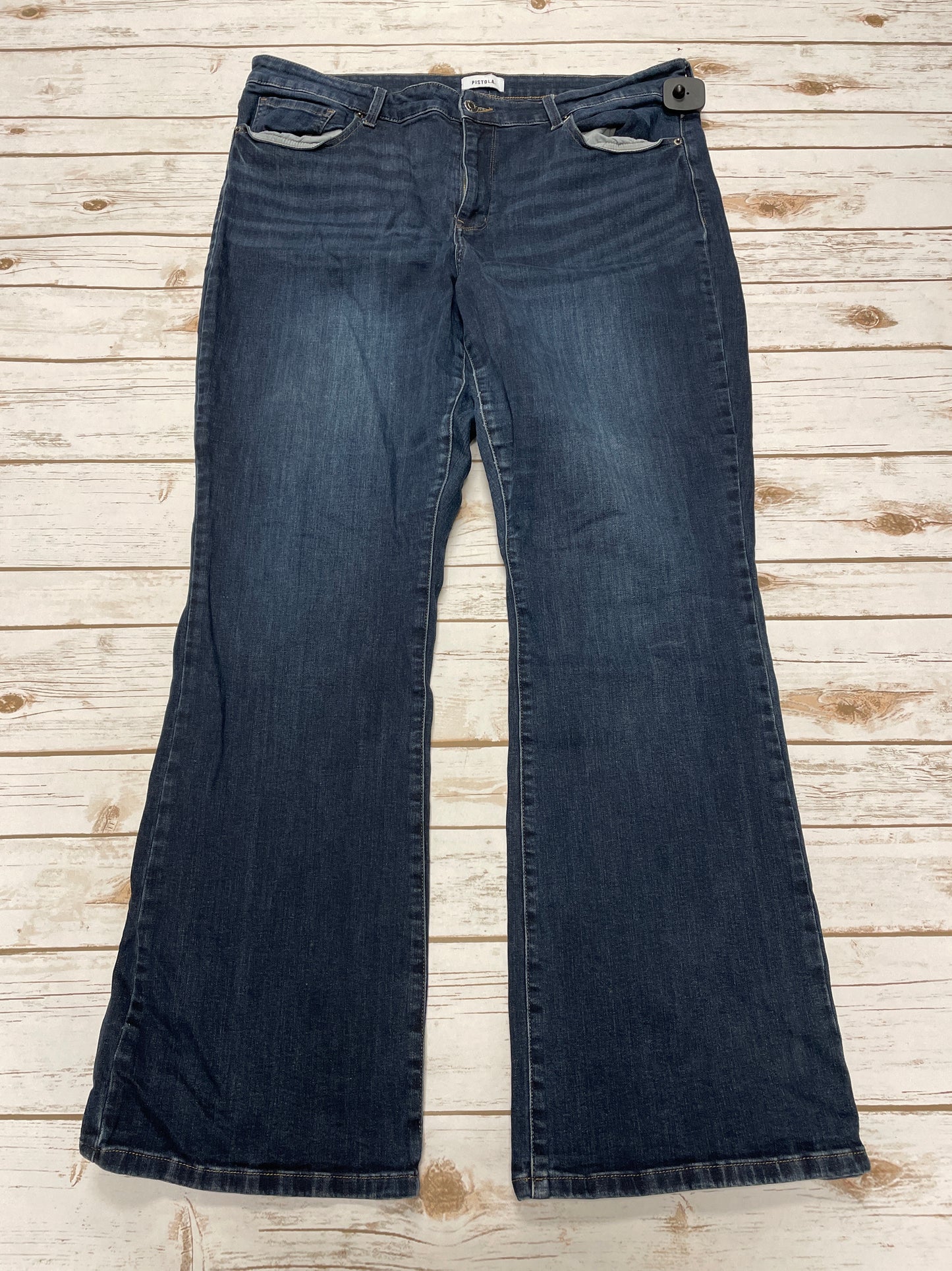 Jeans Straight By Pistola In Blue Denim, Size: 20