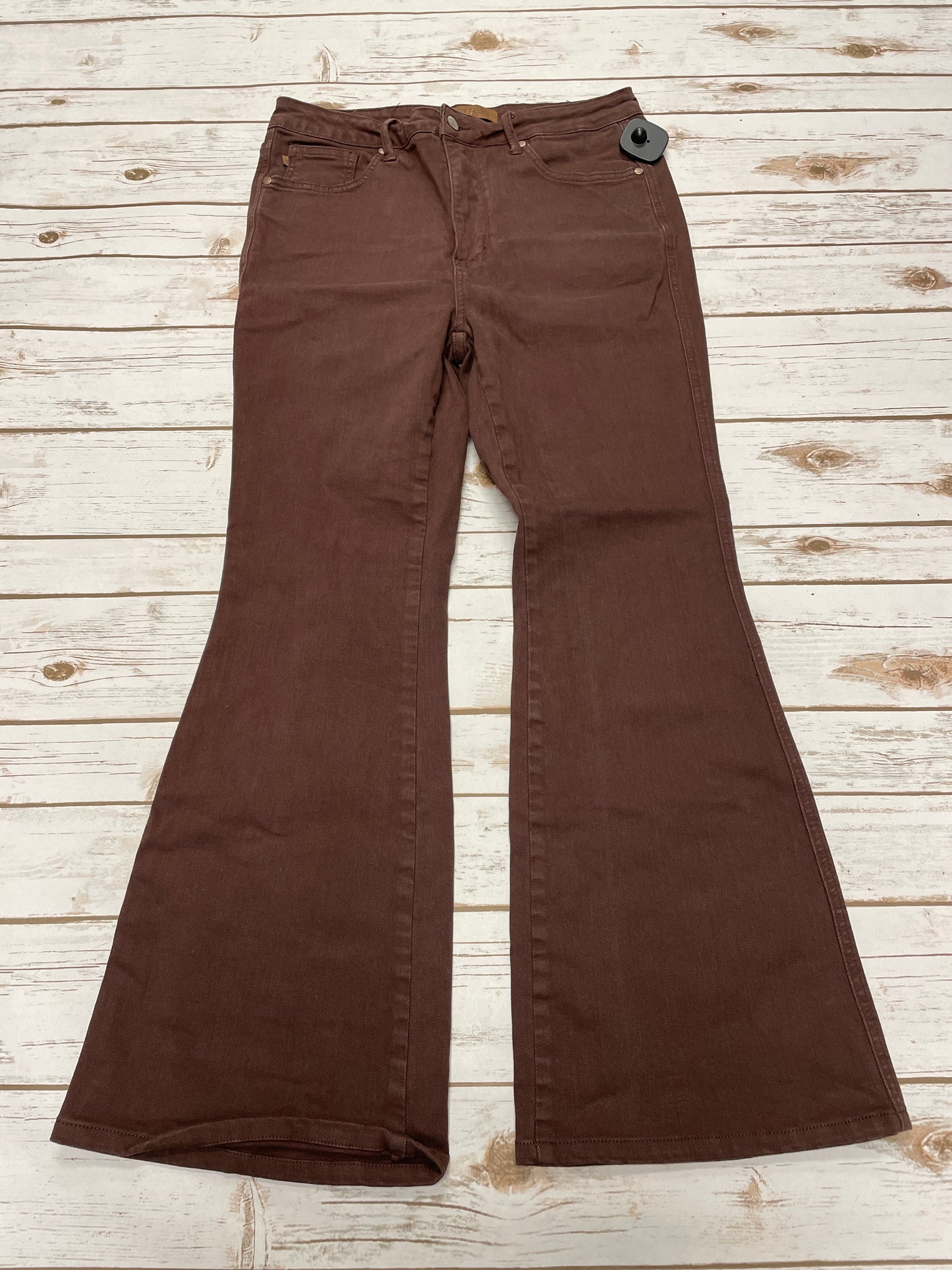 Jeans Wide Leg By Judy Blue In Brown, Size: 12