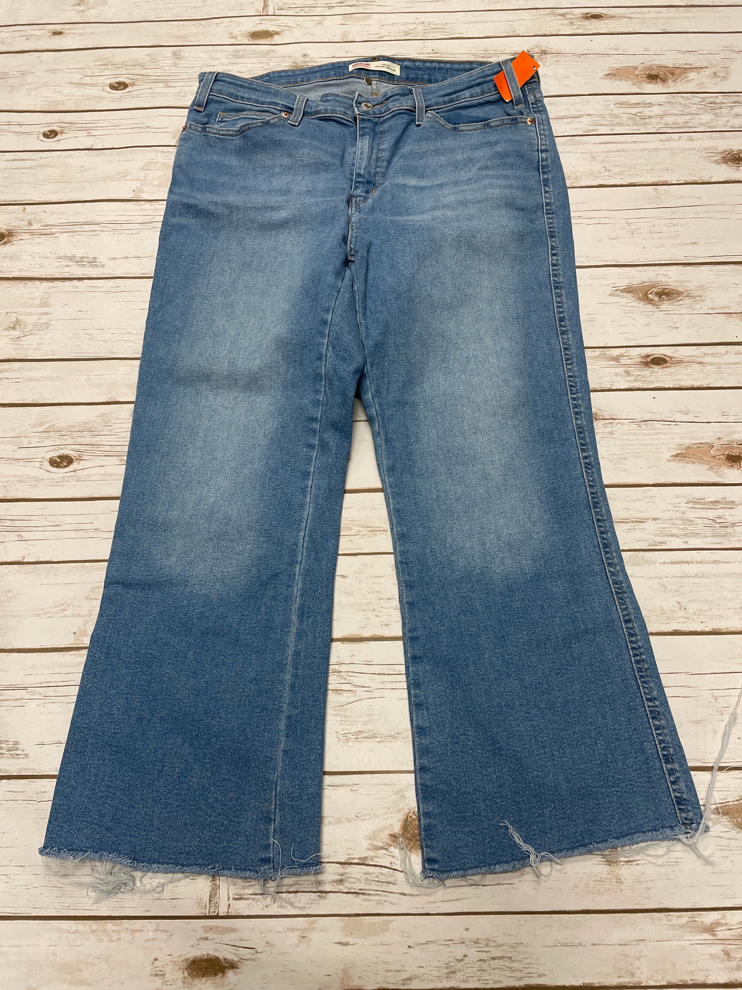 Jeans Flared By Levis In Blue Denim, Size: 18