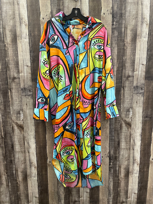 Tunic Long Sleeve By Live 4 Truth In Multi-colored, Size: M