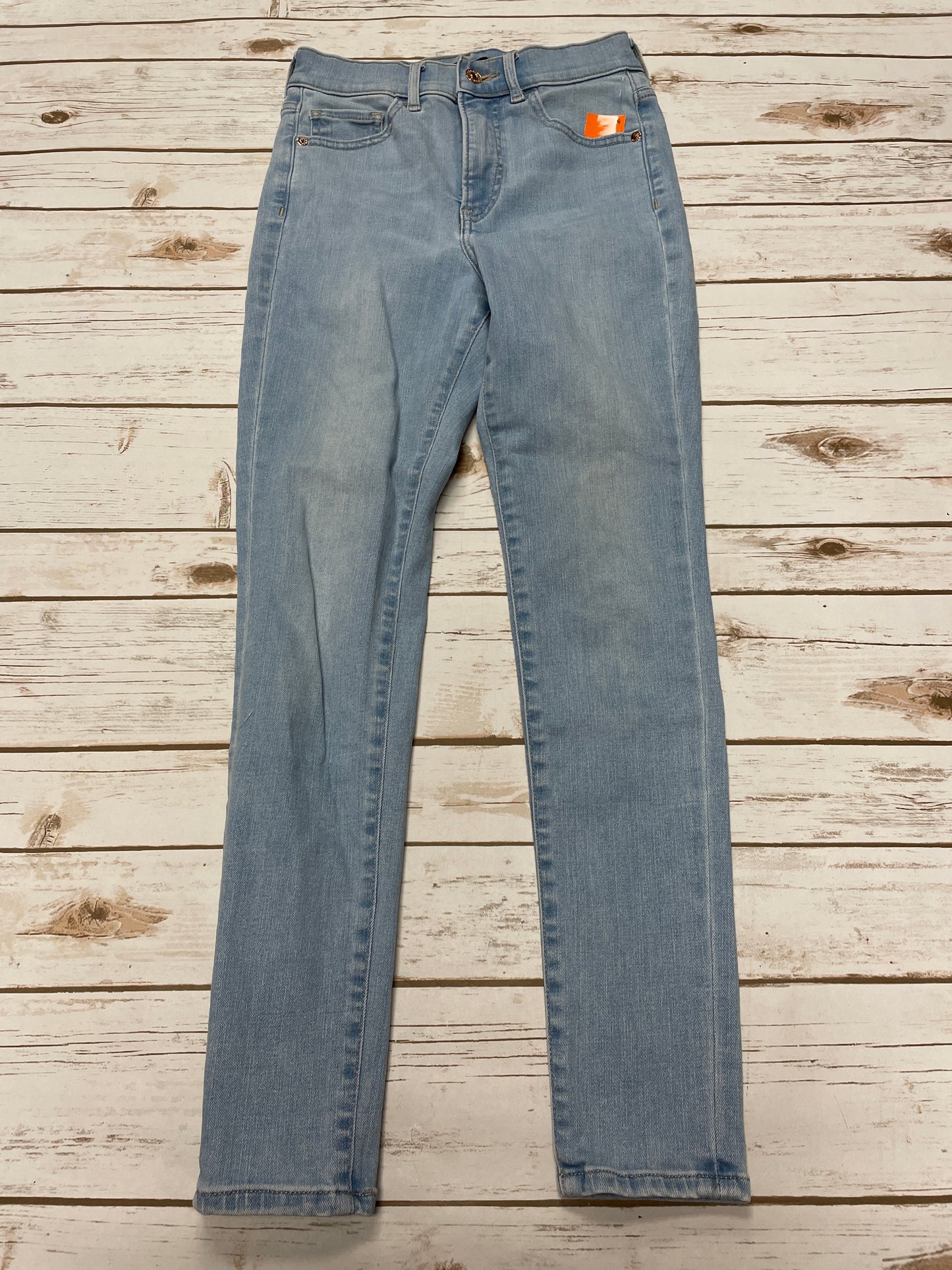 Jeans Skinny By Express In Blue Denim, Size: 0