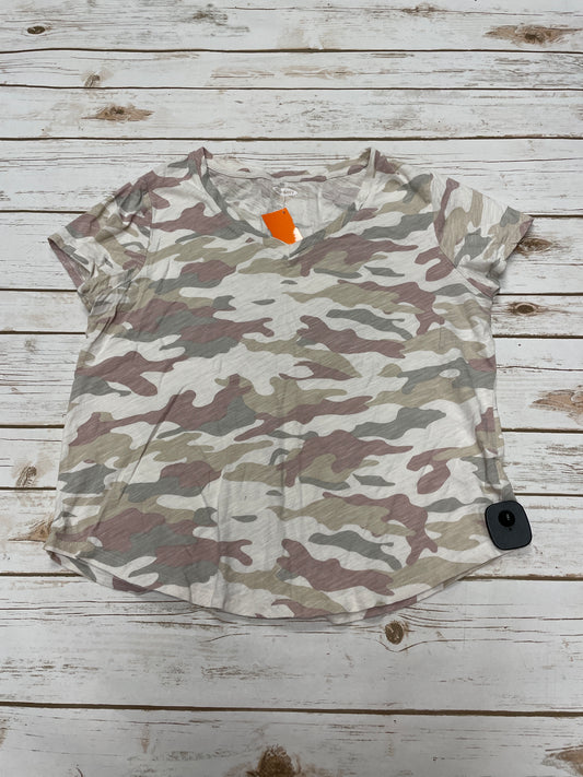 Top Short Sleeve By Old Navy In Camouflage Print, Size: M