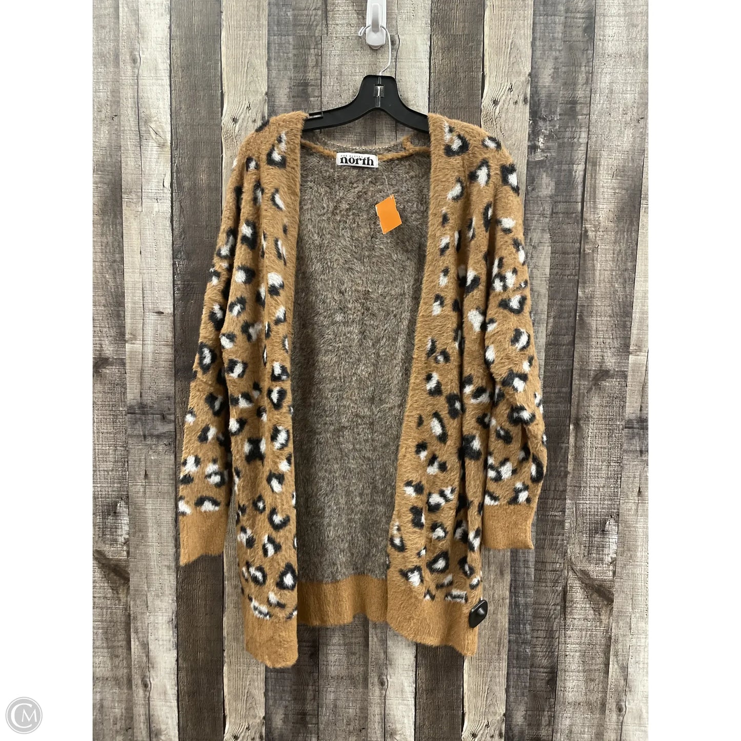 Sweater Cardigan By Cme In Animal Print, Size: M