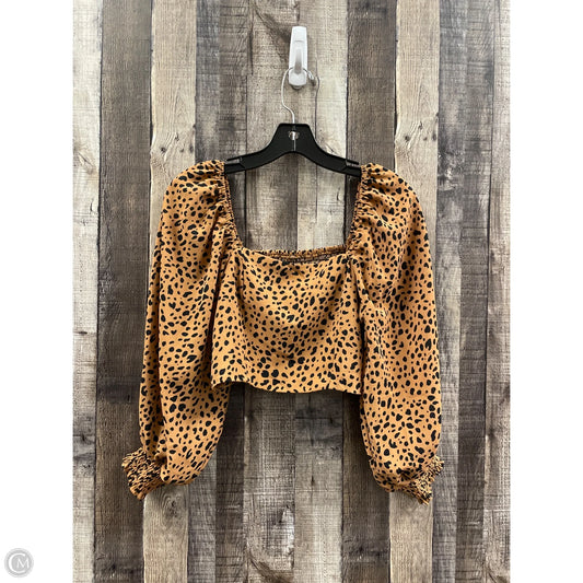 Top Long Sleeve By Shein In Animal Print, Size: S