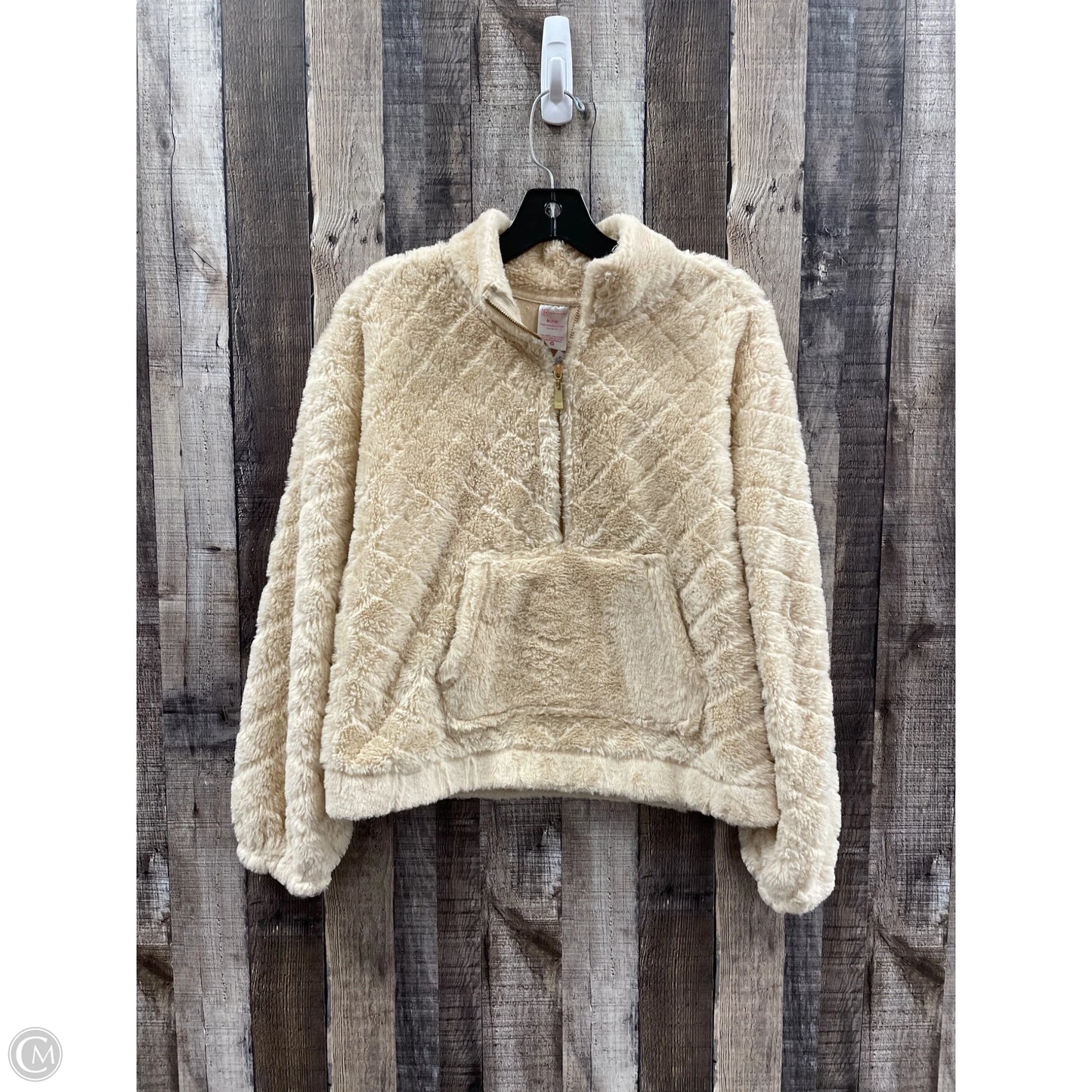 Jacket Faux Fur & Sherpa By No Boundaries In Beige, Size: M