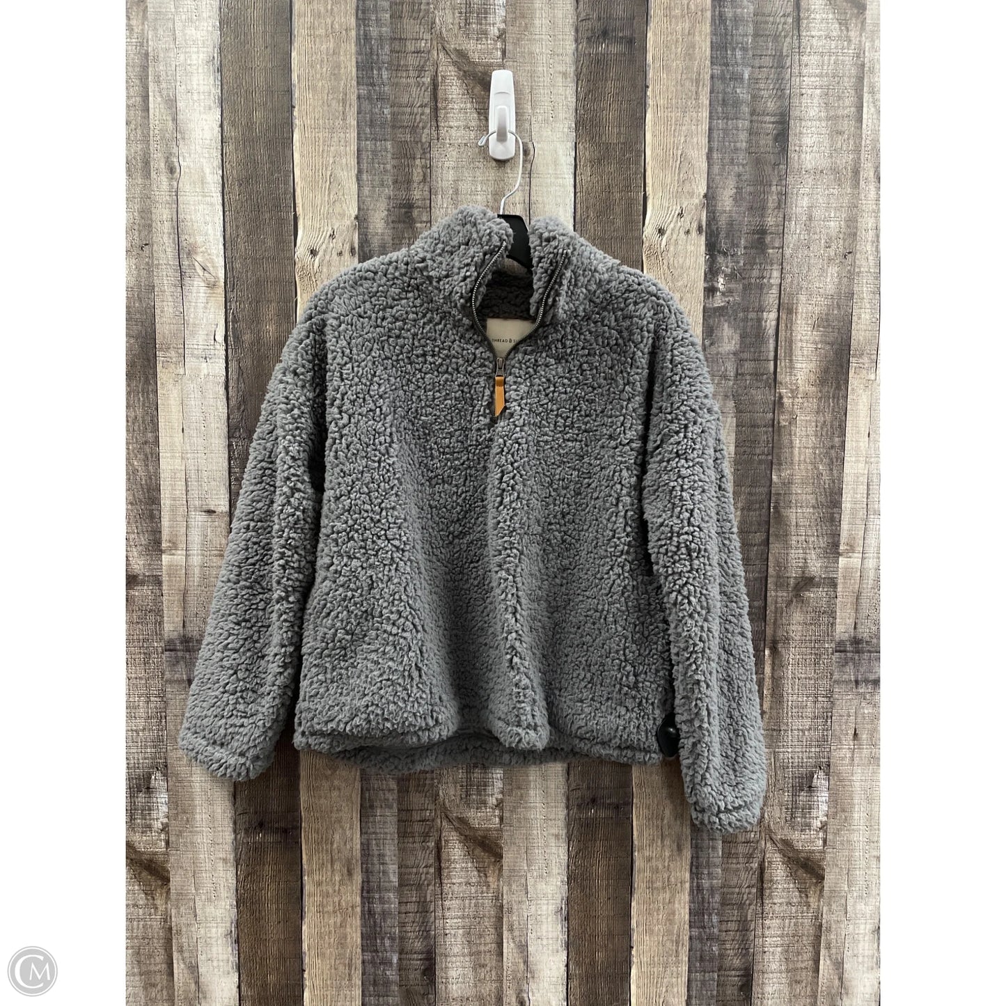 Jacket Faux Fur & Sherpa By Thread And Supply In Grey, Size: Xs