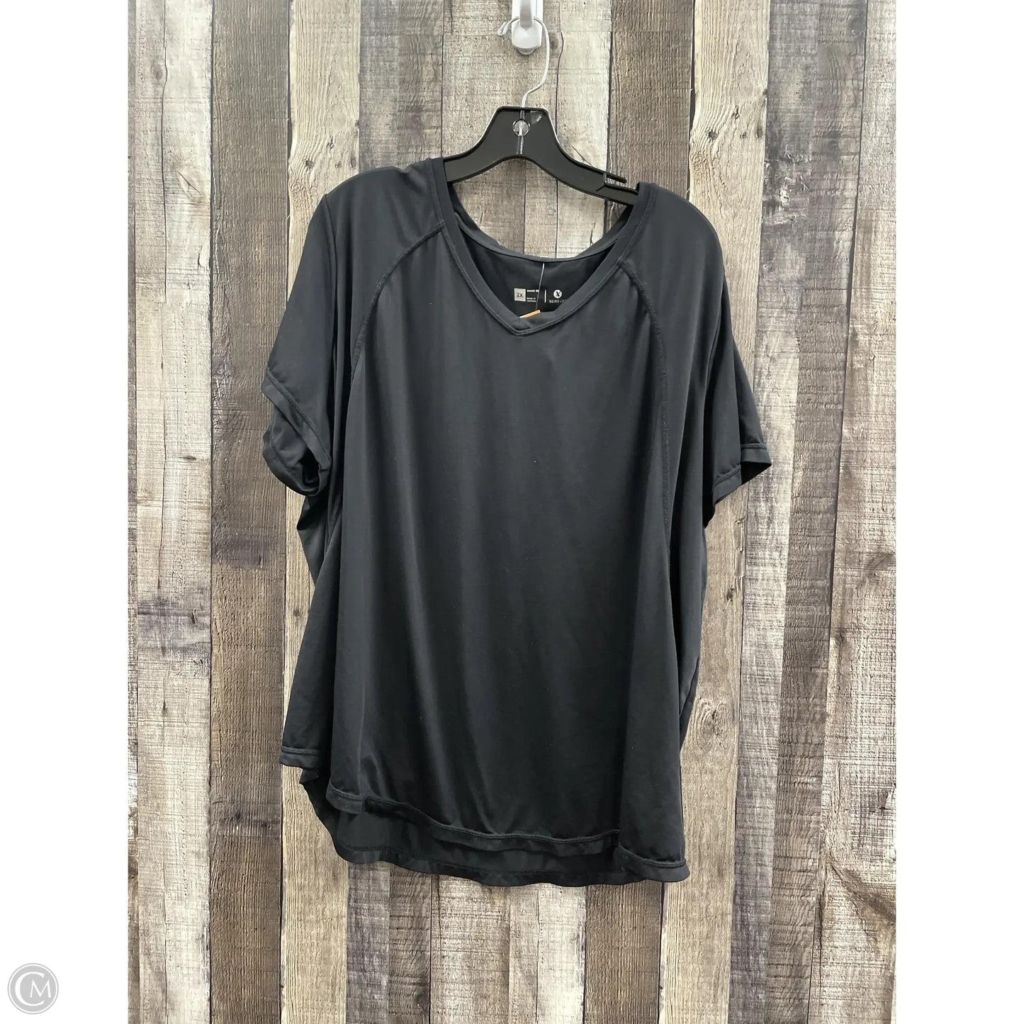 Athletic Top Short Sleeve By Xersion In Black, Size: 2x