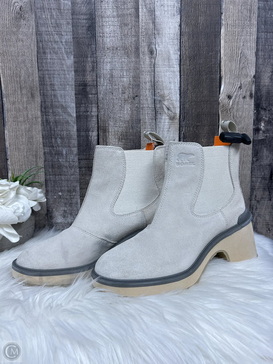 Boots Ankle Heels By Sorel In Beige, Size: 8