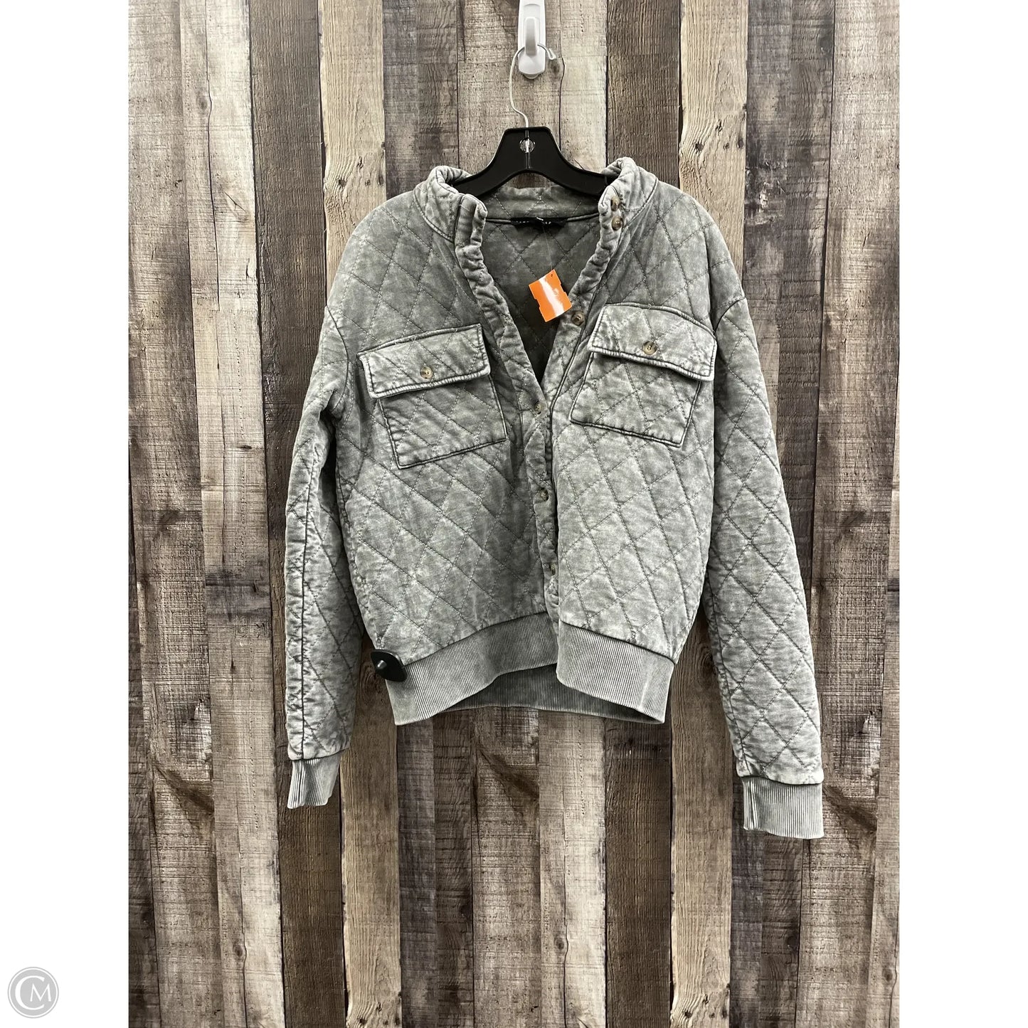 Jacket Puffer & Quilted By Jane And Delancey In Grey, Size: S