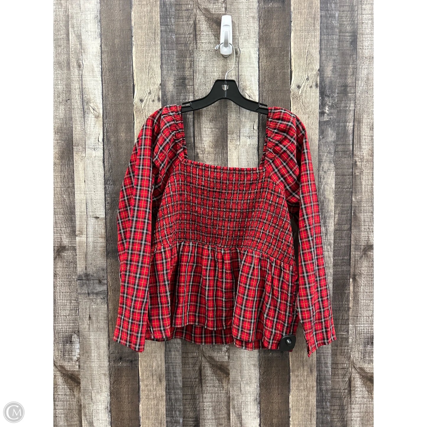 Top Long Sleeve By Old Navy In Red, Size: Xl