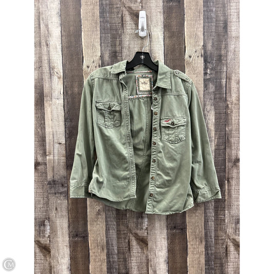 Top Long Sleeve By Hollister In Green, Size: S