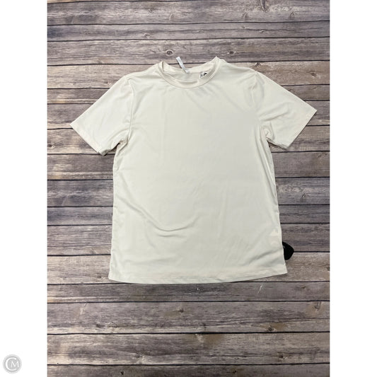 Athletic Top Short Sleeve By Fabletics In Cream, Size: S