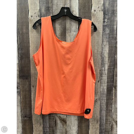 Top Sleeveless By Chicos In Orange, Size: 4
