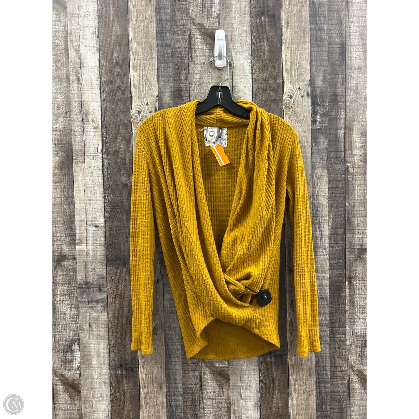 Top Long Sleeve By Anthropologie In Gold, Size: Xs