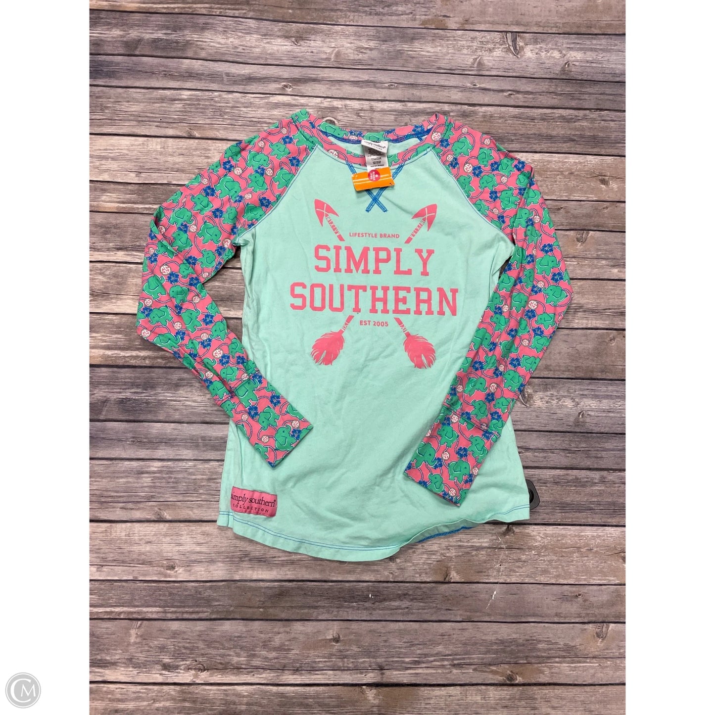 Top Long Sleeve By Simply Southern In Multi-colored, Size: S