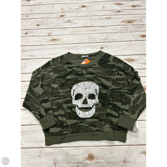Top Long Sleeve By Sweet Romeo In Camouflage Print, Size: S
