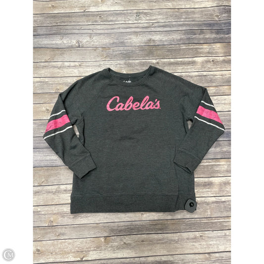 Sweatshirt Crewneck By Cabelas In Grey, Size: M