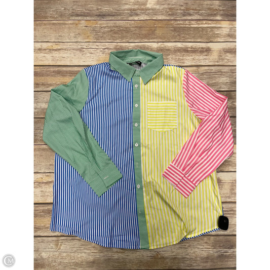 Top Long Sleeve By Cme In Multi-colored, Size: 1x
