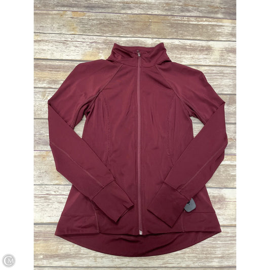 Athletic Jacket By Tangerine In Maroon, Size: S