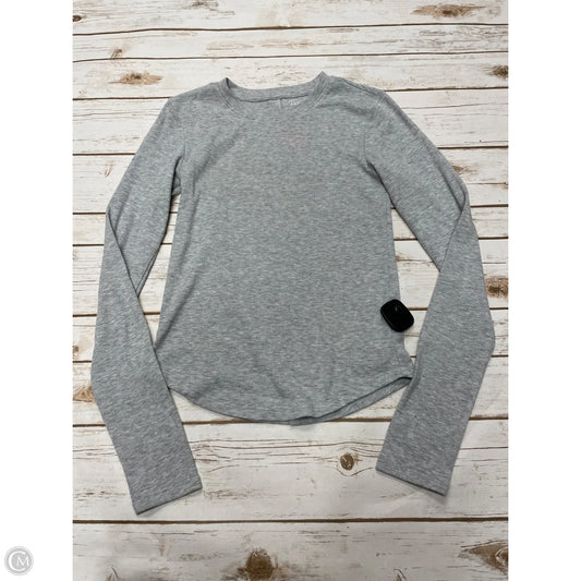 Top Long Sleeve By American Eagle In Grey, Size: M