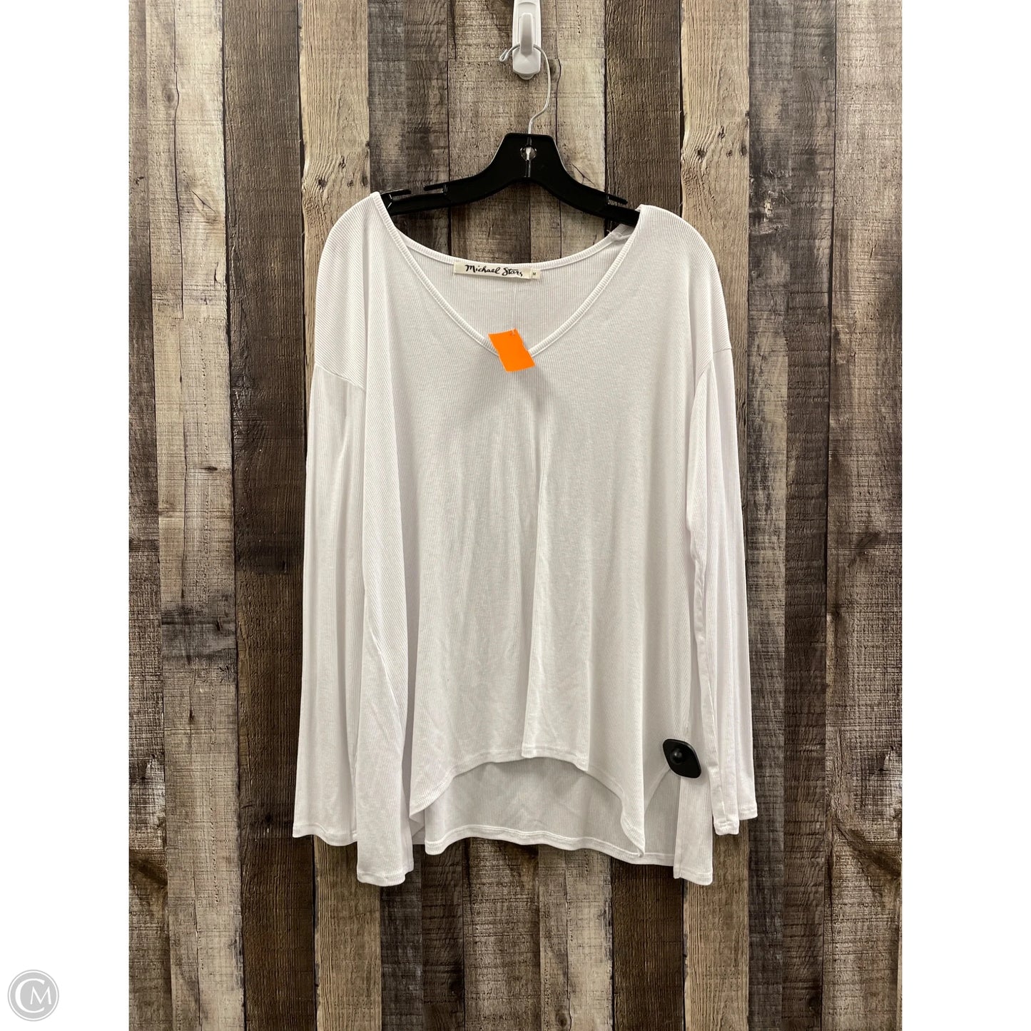 Top Long Sleeve By Michael Stars In White, Size: M
