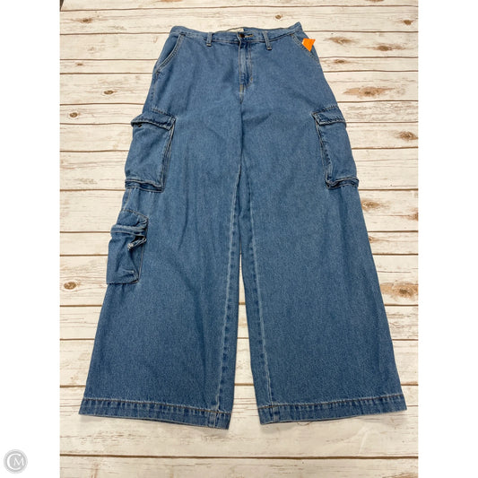 Jeans Wide Leg By Universal Thread In Blue Denim, Size: 8