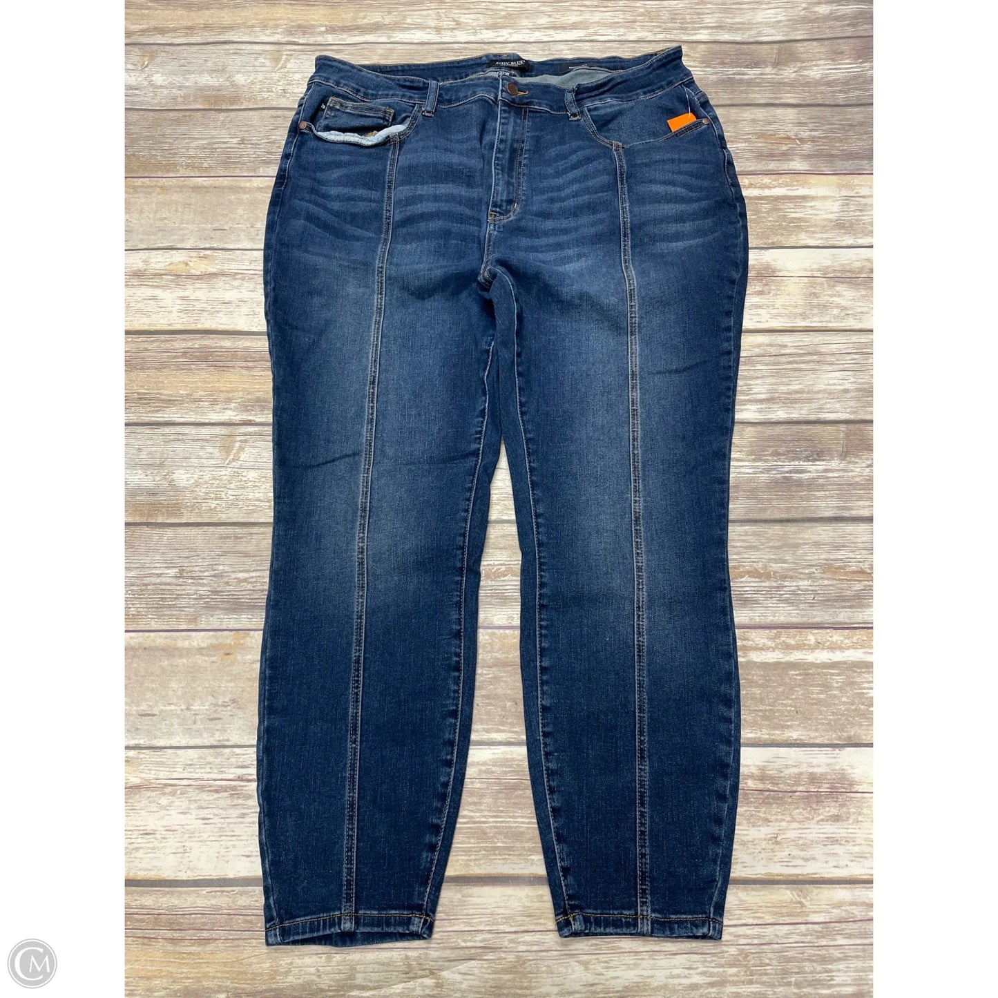 Jeans Skinny By Judy Blue In Blue Denim, Size: 22