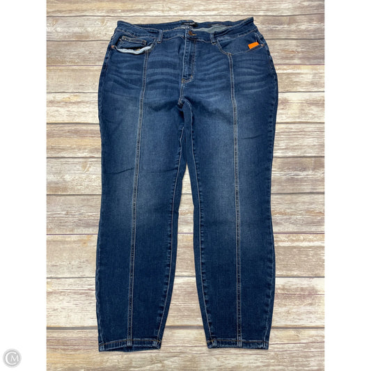 Jeans Skinny By Judy Blue In Blue Denim, Size: 22