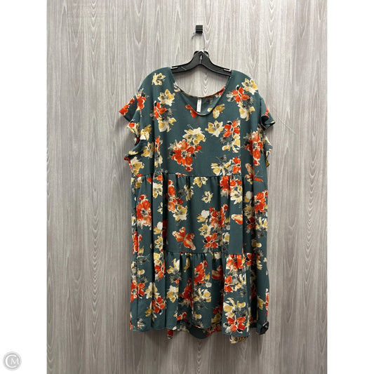 Dress Casual Short By Emerald In Floral Print, Size: 3x