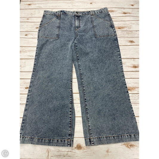 Jeans Wide Leg By Terra & Sky In Blue Denim, Size: 22