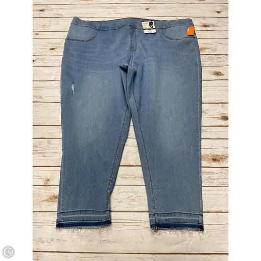 Jeans Jeggings By Terra & Sky In Blue Denim, Size: 4