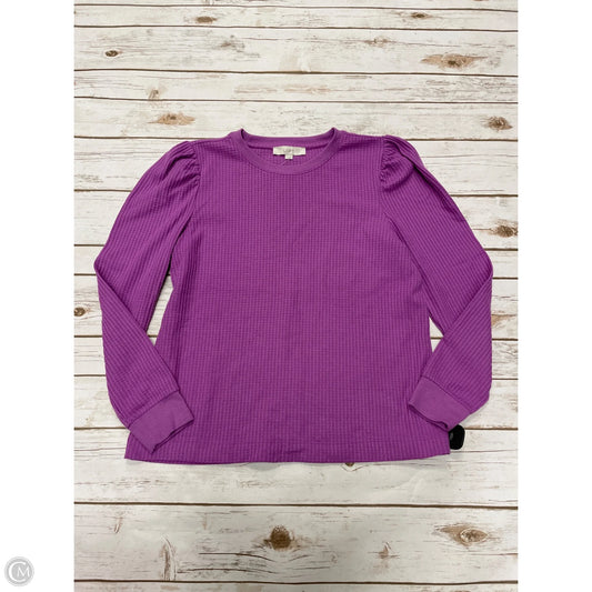 Top Long Sleeve By Loft In Purple, Size: L