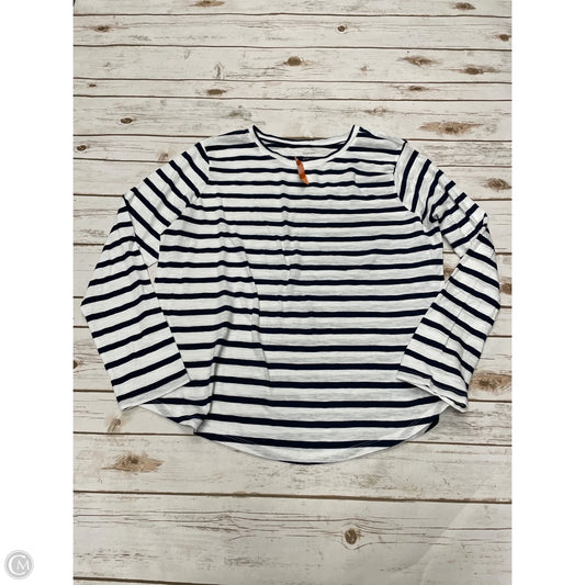 Top Long Sleeve By Sonoma In Blue & White, Size: Xxl