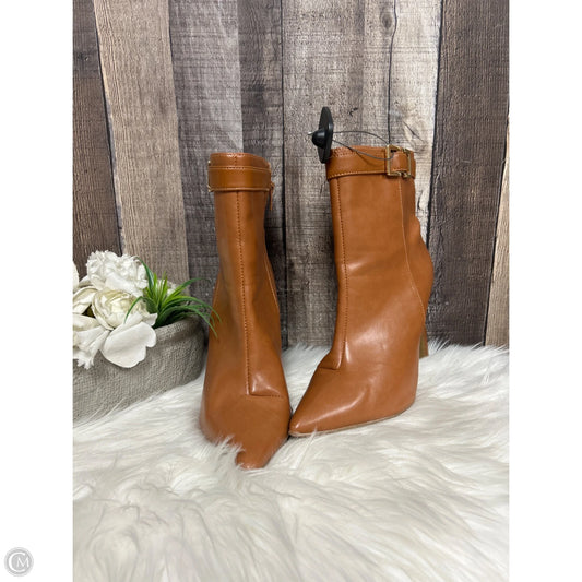 Boots Mid-calf Heels By New York And Co In Tan, Size: 9.5