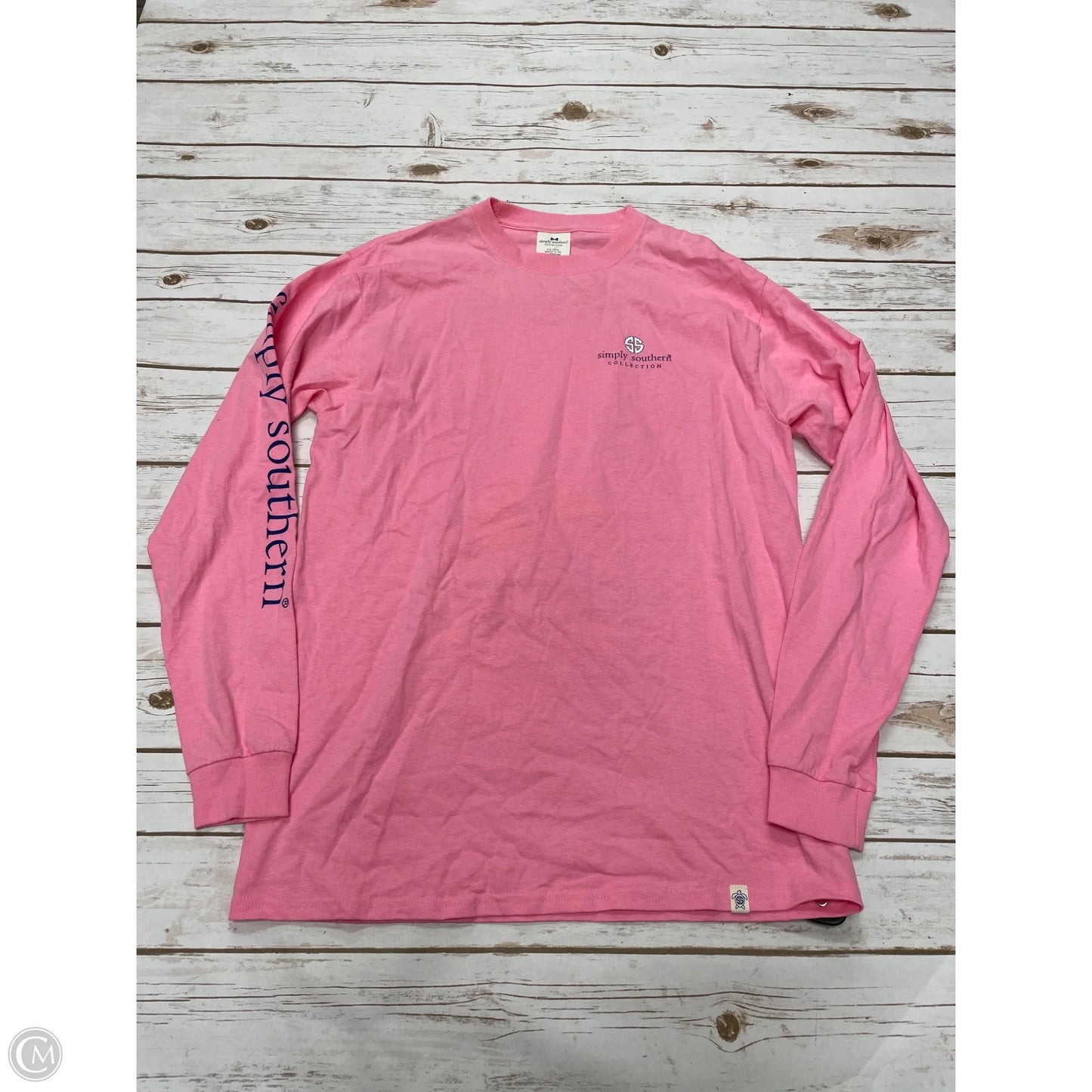Top Long Sleeve By Simply Southern In Pink, Size: M