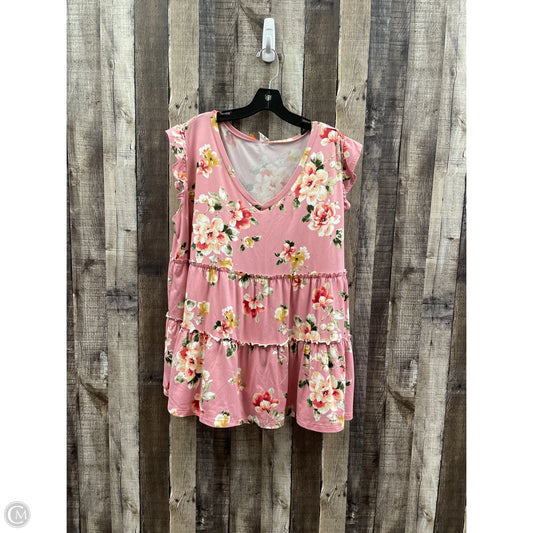 Top Short Sleeve By Sew In Love In Floral Print, Size: 2x