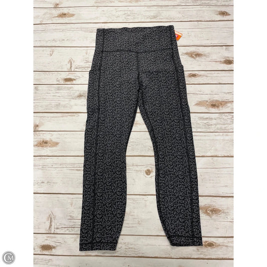 Athletic Leggings By Athleta In Black & Grey, Size: S