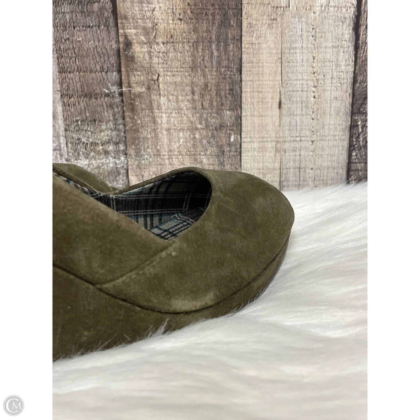 Shoes Heels Wedge By Chinese Laundry In Green, Size: 8