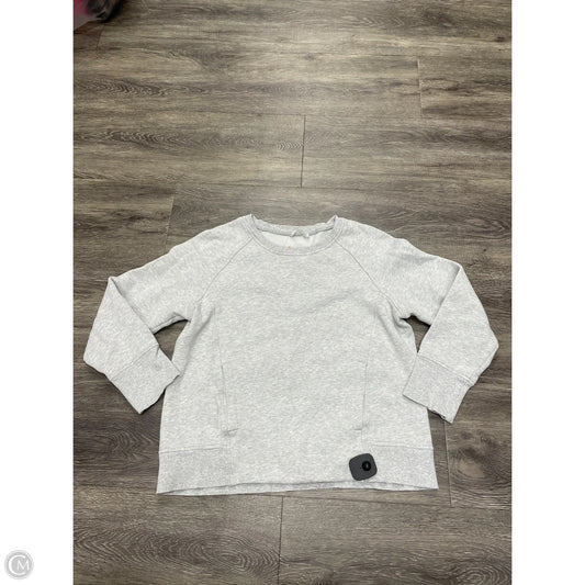 Athletic Sweatshirt Crewneck By Lululemon In Grey, Size: 8
