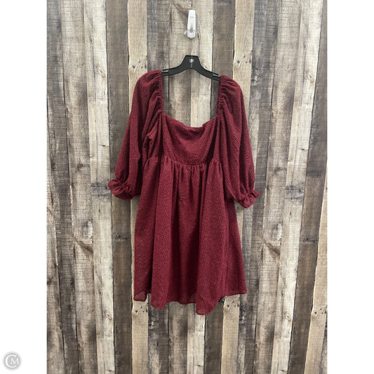 Dress Party Short By Cme In Maroon, Size: 1x