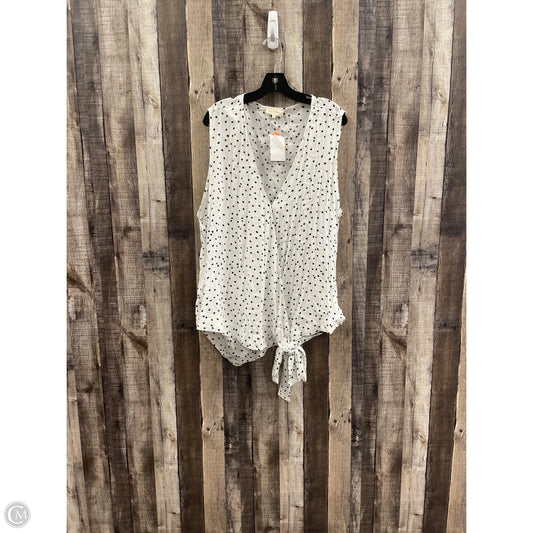 Top Sleeveless By Melloday In Polkadot Pattern, Size: 2x