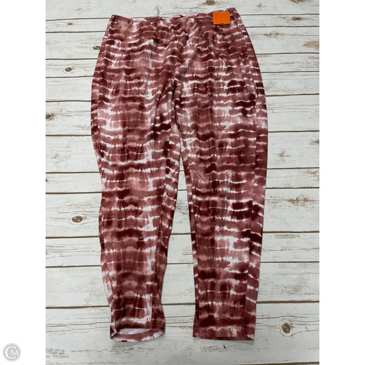 Athletic Leggings By Ultra Flirt In Tie Dye Print, Size: 3x
