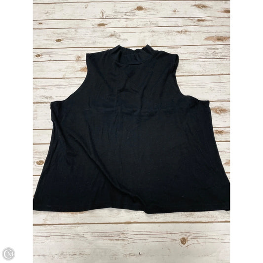 Top Sleeveless By Croft And Barrow In Black, Size: 3x