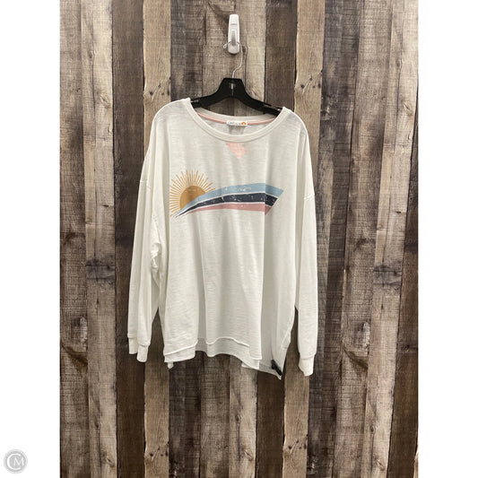 Top Long Sleeve By C And C In White, Size: 3x