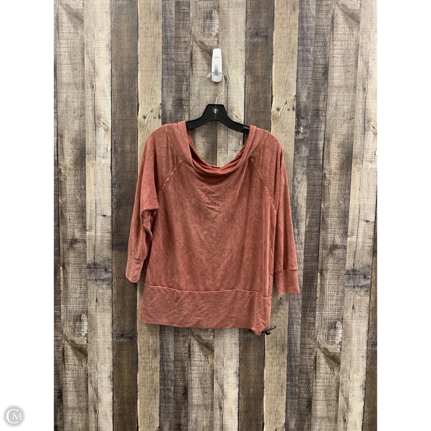 Top Long Sleeve By Promesa In Brown, Size: S