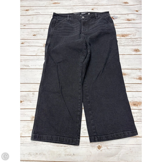 Jeans Straight By Torrid In Black Denim, Size: 16